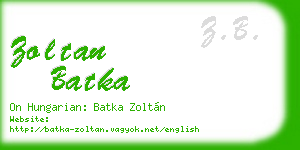 zoltan batka business card